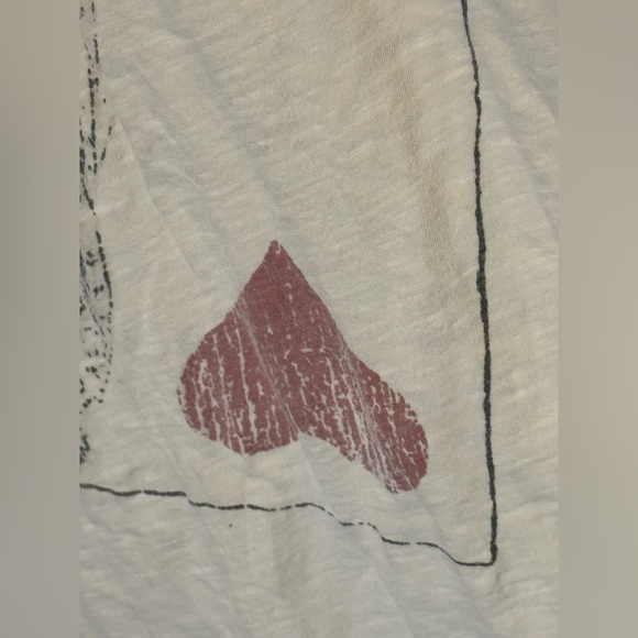 MAGNOLIA PEARL QUEEN OF HEARTS COTTON ONE SIZE BOYFRIEND CUT Fit All - Picture 5 of 11